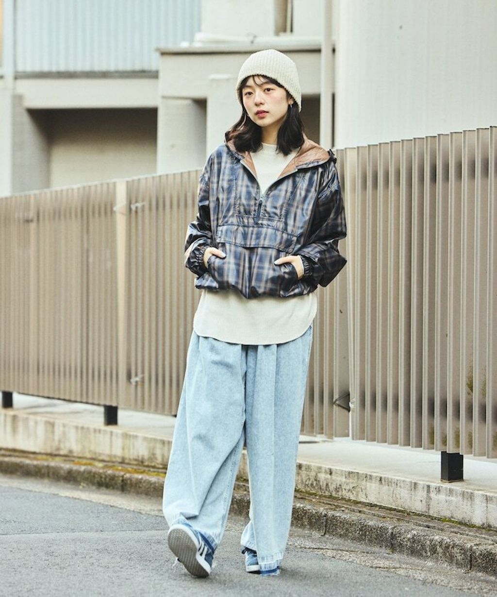 Foxfire × FREAKS STORE New Destination英倫格紋半襟連帽抽繩外套_3