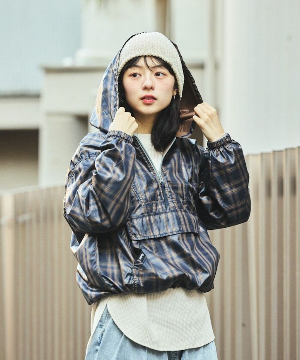 Foxfire × FREAKS STORE New Destination英倫格紋半襟連帽抽繩外套_12