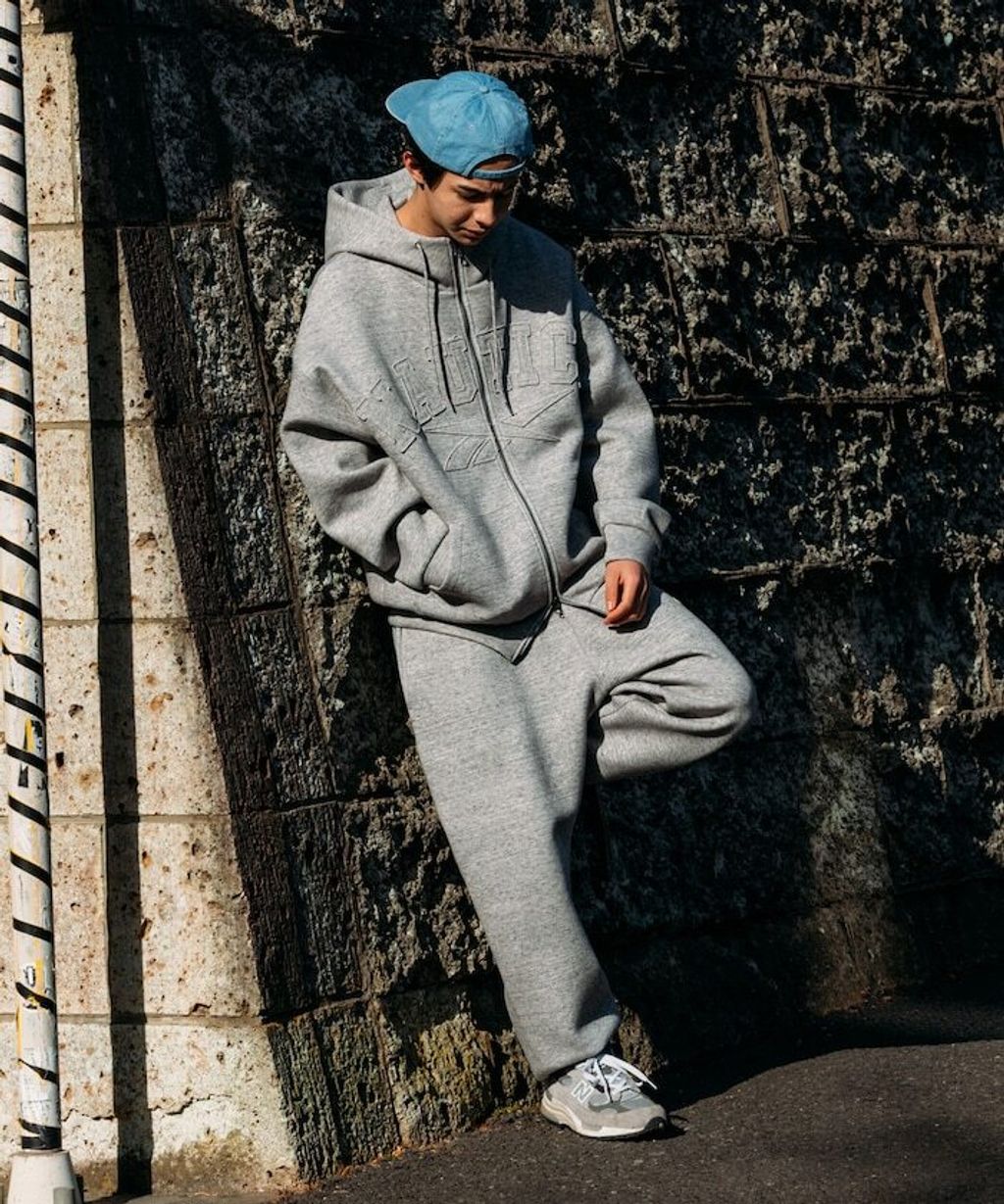 Reebok × NAUTICA 立體拼接Arch Logo太空棉雙拉鍊連帽外套_8