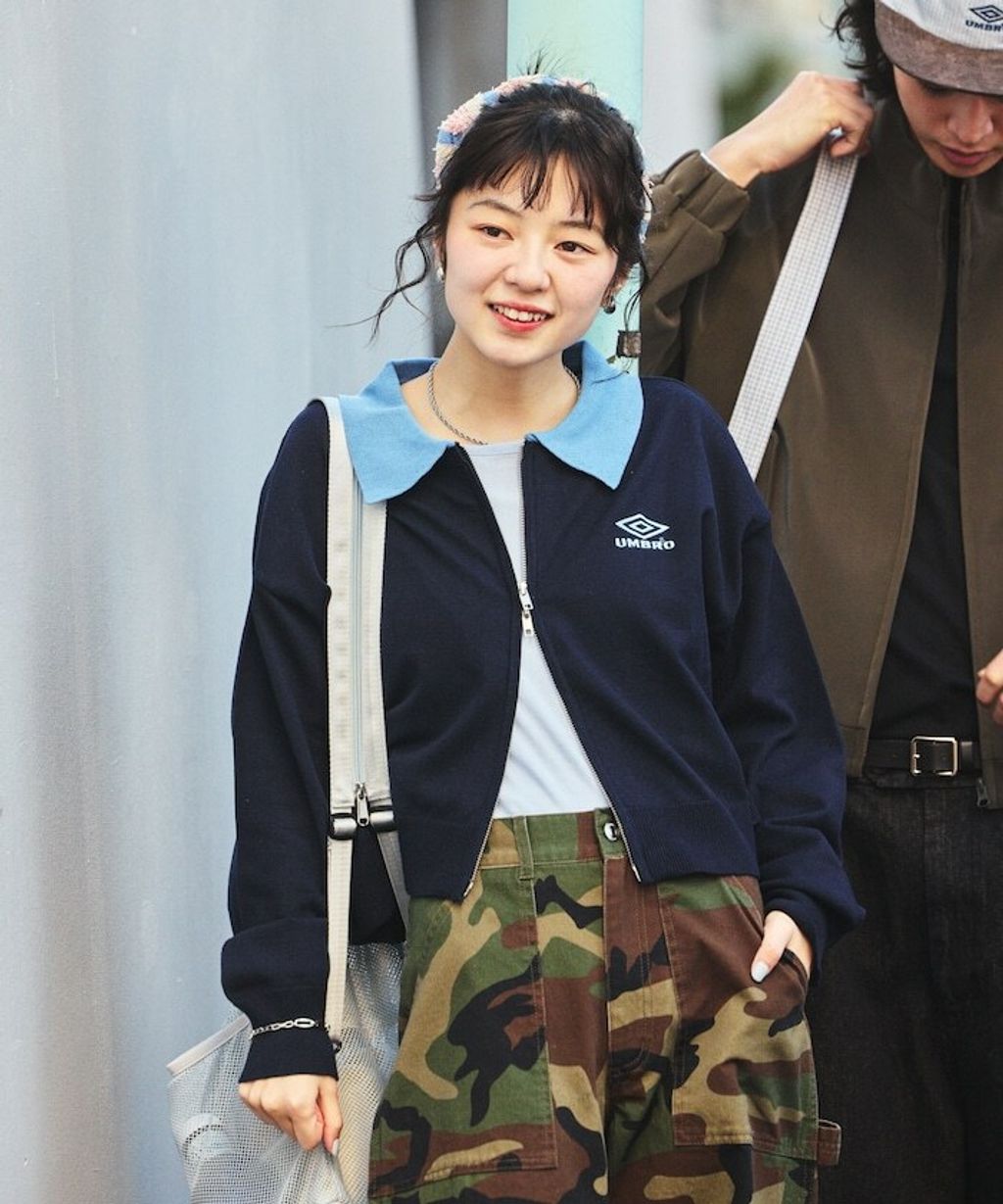 UMBRO × FREAKS STORE 刺繡短版修身雙拉鍊POLO領外套_17