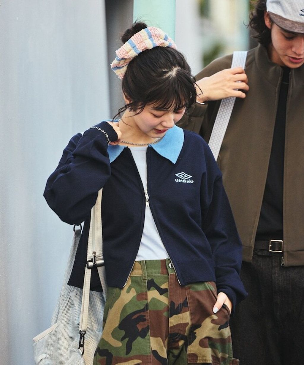 UMBRO × FREAKS STORE 刺繡短版修身雙拉鍊POLO領外套_18