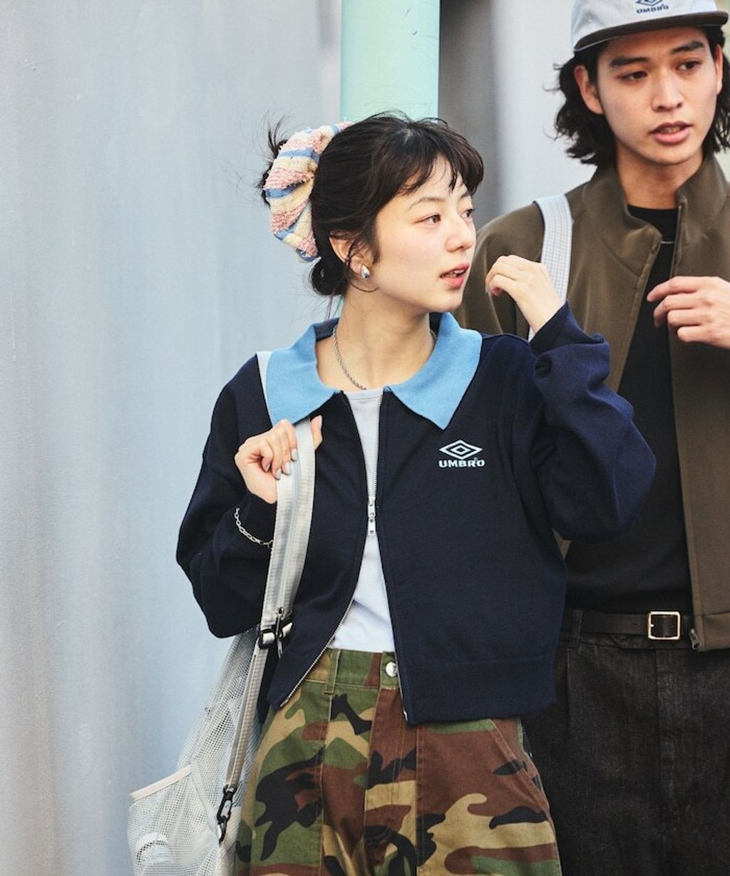 UMBRO × FREAKS STORE 刺繡短版修身雙拉鍊POLO領外套_15