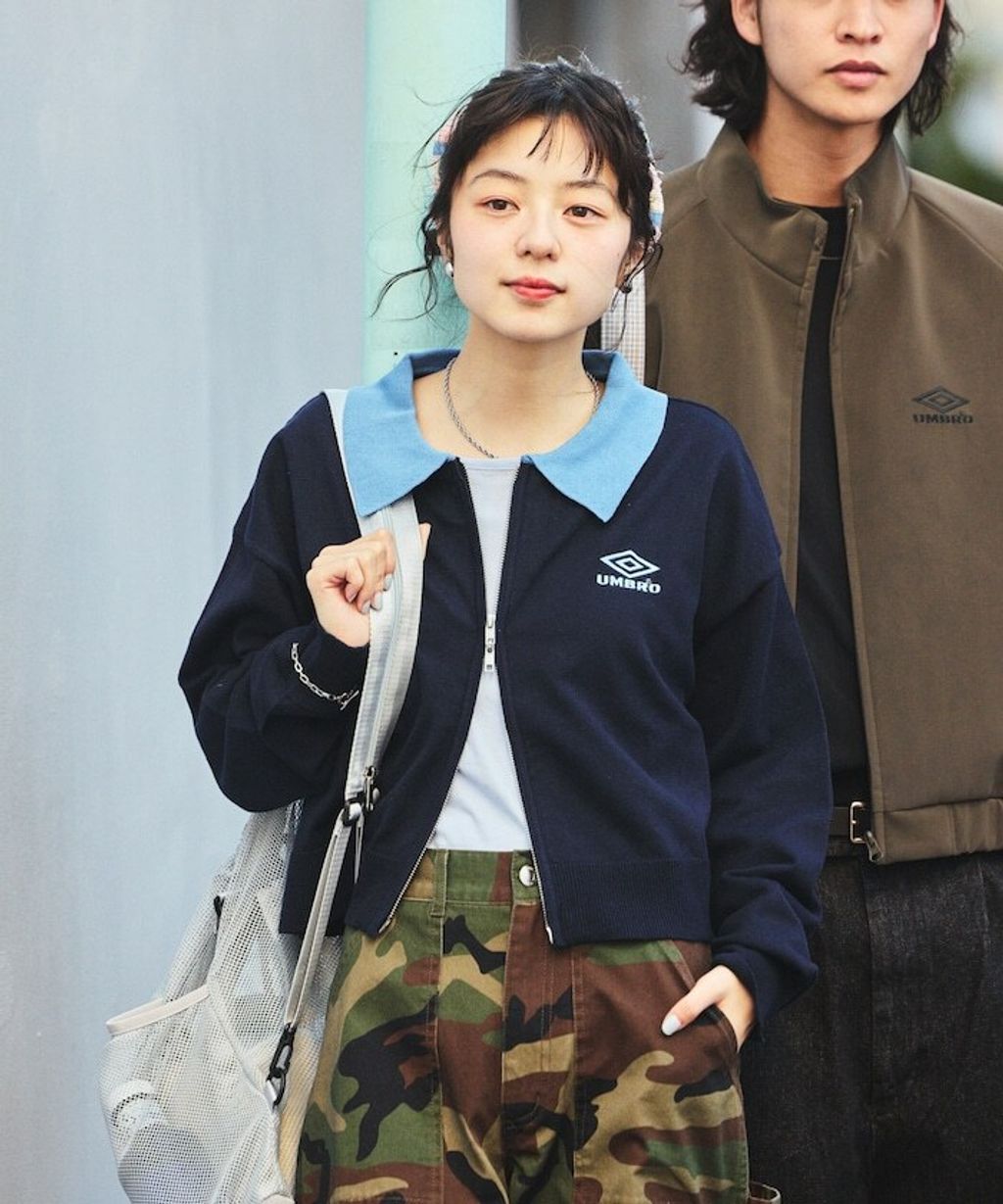 UMBRO × FREAKS STORE 刺繡短版修身雙拉鍊POLO領外套_13