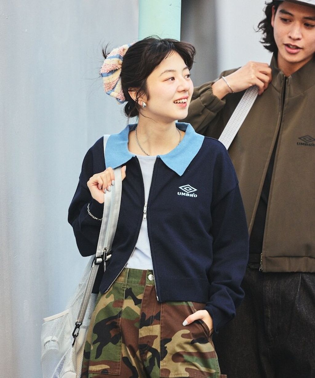 UMBRO × FREAKS STORE 刺繡短版修身雙拉鍊POLO領外套_14