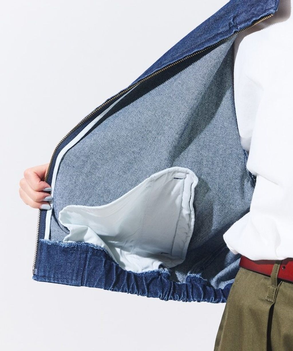 UMBRO × FREAKS STORE 刺繡Logo立領水染丹寧外套(女款)_38