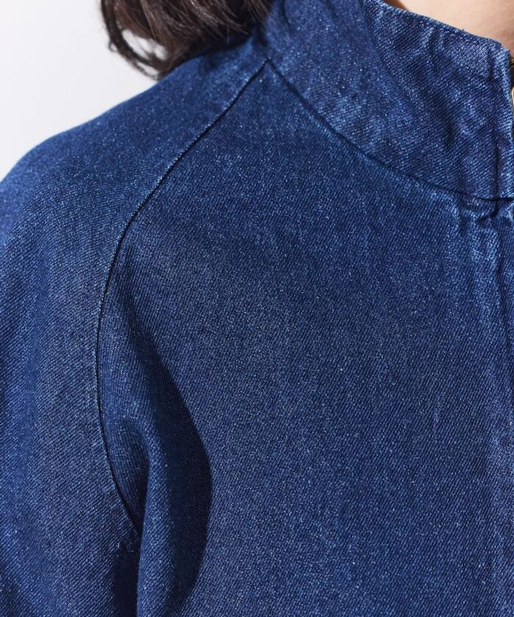 UMBRO × FREAKS STORE 刺繡Logo立領水染丹寧外套(女款)_31