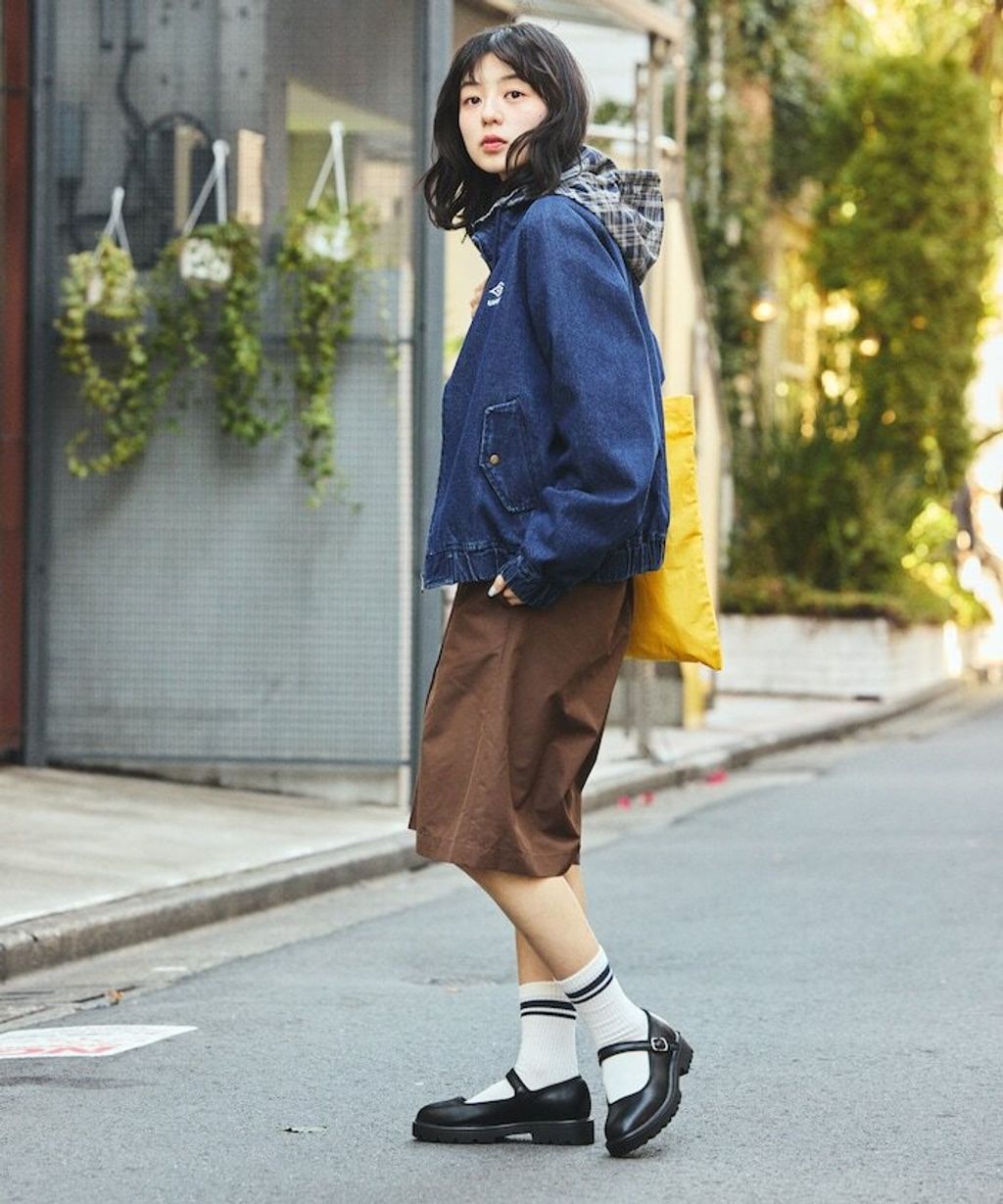 UMBRO × FREAKS STORE 刺繡Logo立領水染丹寧外套(女款)_19