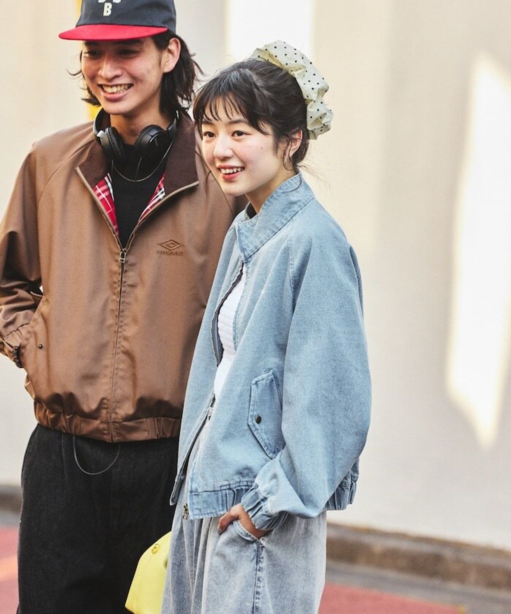 UMBRO × FREAKS STORE 刺繡Logo立領水染丹寧外套(女款)_12