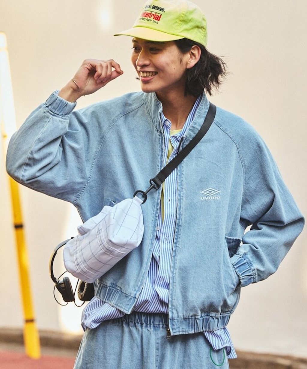 UMBRO × FREAKS STORE 刺繡Logo立領水染丹寧外套(男款)_8