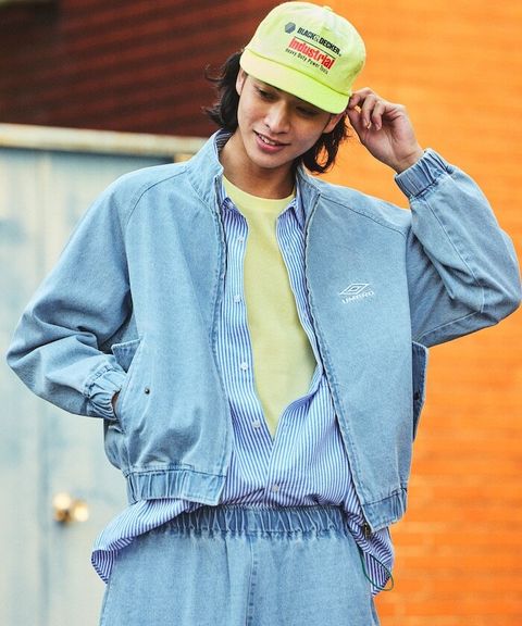 UMBRO × FREAKS STORE 刺繡Logo立領水染丹寧外套(男款)_10