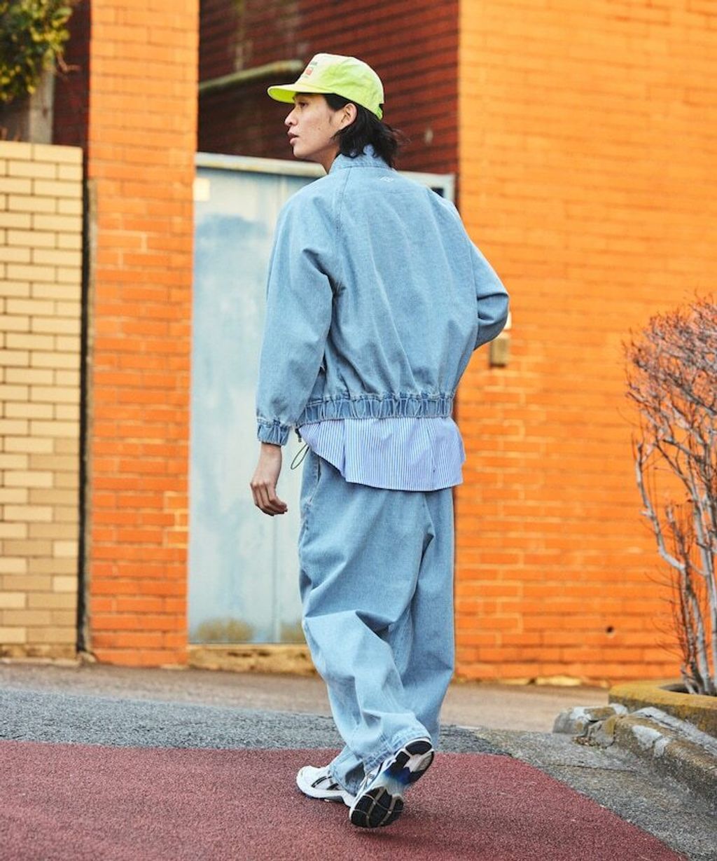 UMBRO × FREAKS STORE 刺繡Logo立領水染丹寧外套(男款)_6