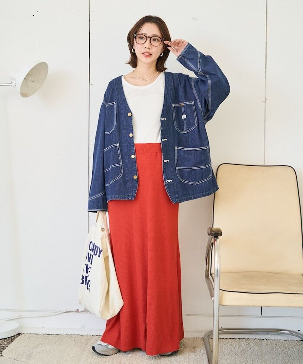 LEE × FREAKS STORE 復古丹寧縫線Oversize無領工裝外套_7