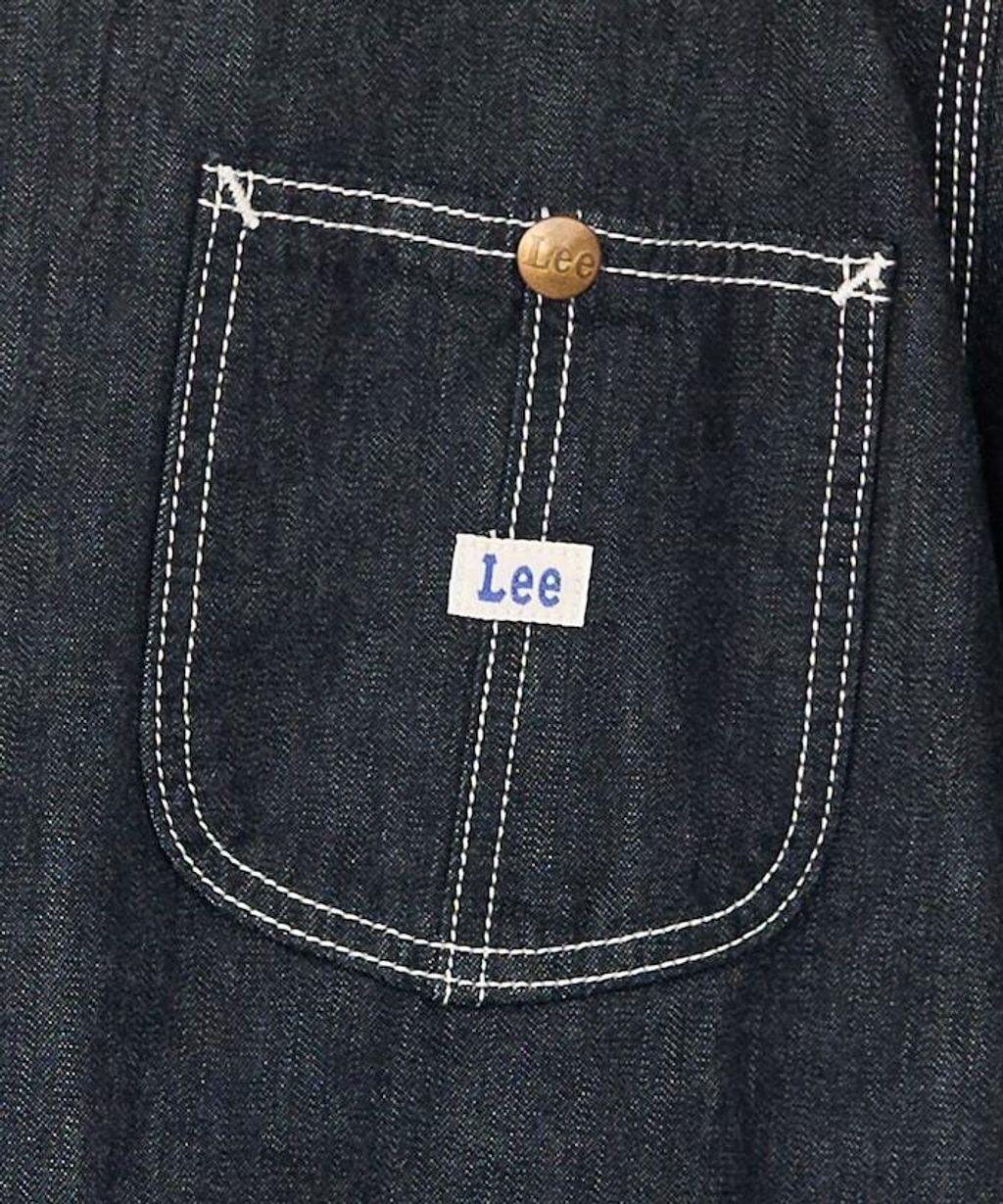 LEE × FREAKS STORE 復古丹寧縫線Oversize無領工裝外套_19