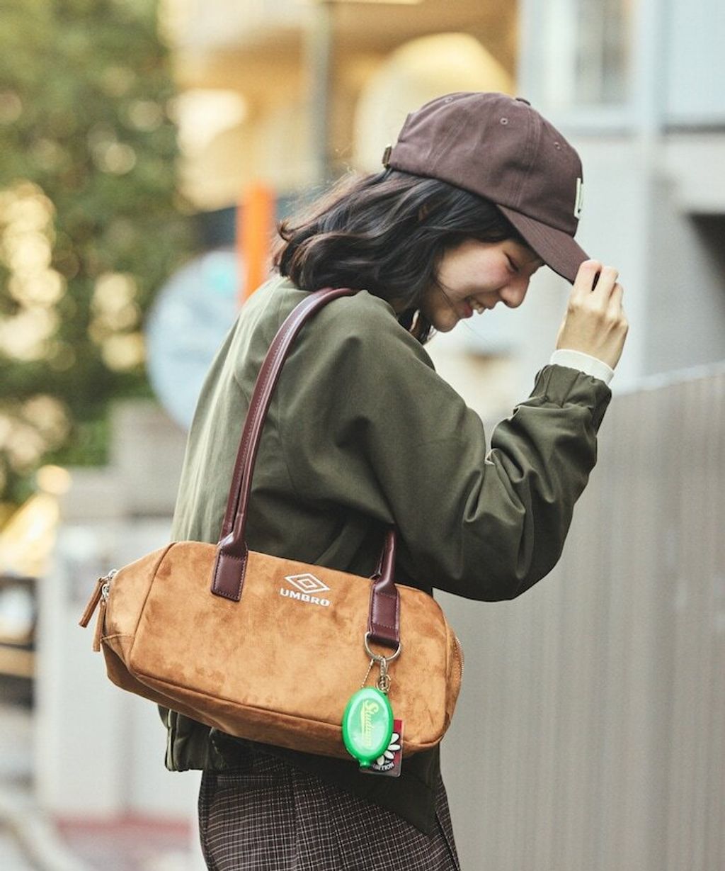 UMBRO × FREAKS STORE 刺繡Logo麂皮感波士頓包_2