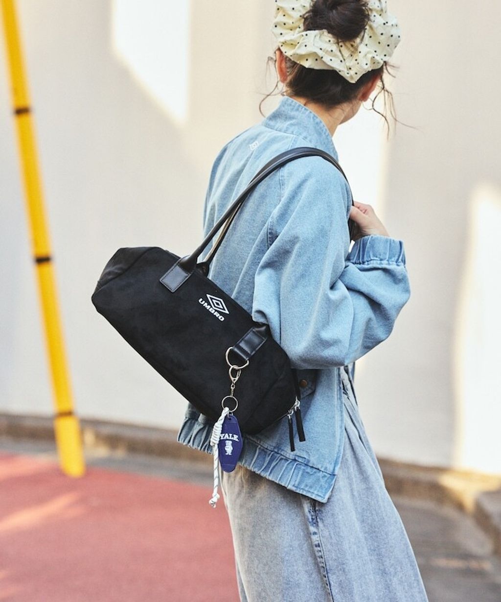 UMBRO × FREAKS STORE 刺繡Logo麂皮感波士頓包_4