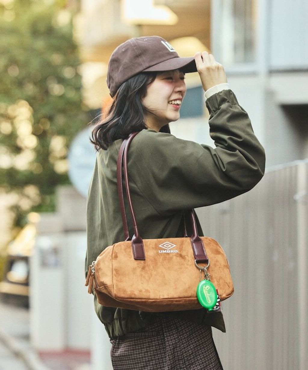 UMBRO × FREAKS STORE 刺繡Logo麂皮感波士頓包_9