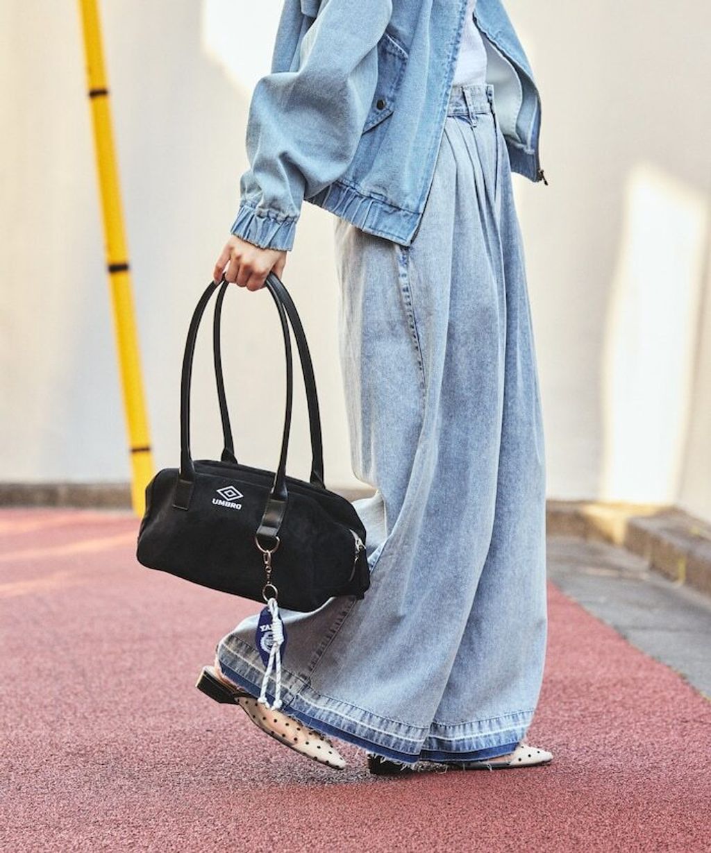 UMBRO × FREAKS STORE 刺繡Logo麂皮感波士頓包_8