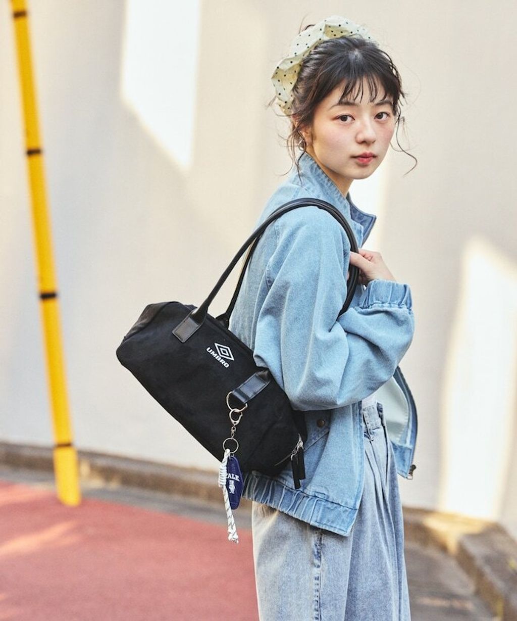 UMBRO × FREAKS STORE 刺繡Logo麂皮感波士頓包_5