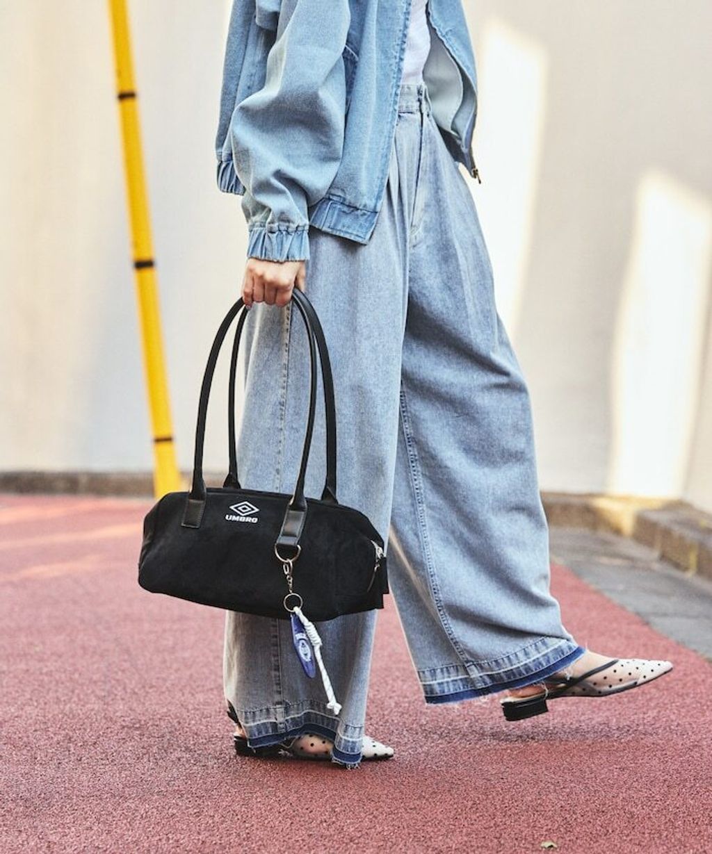 UMBRO × FREAKS STORE 刺繡Logo麂皮感波士頓包_6