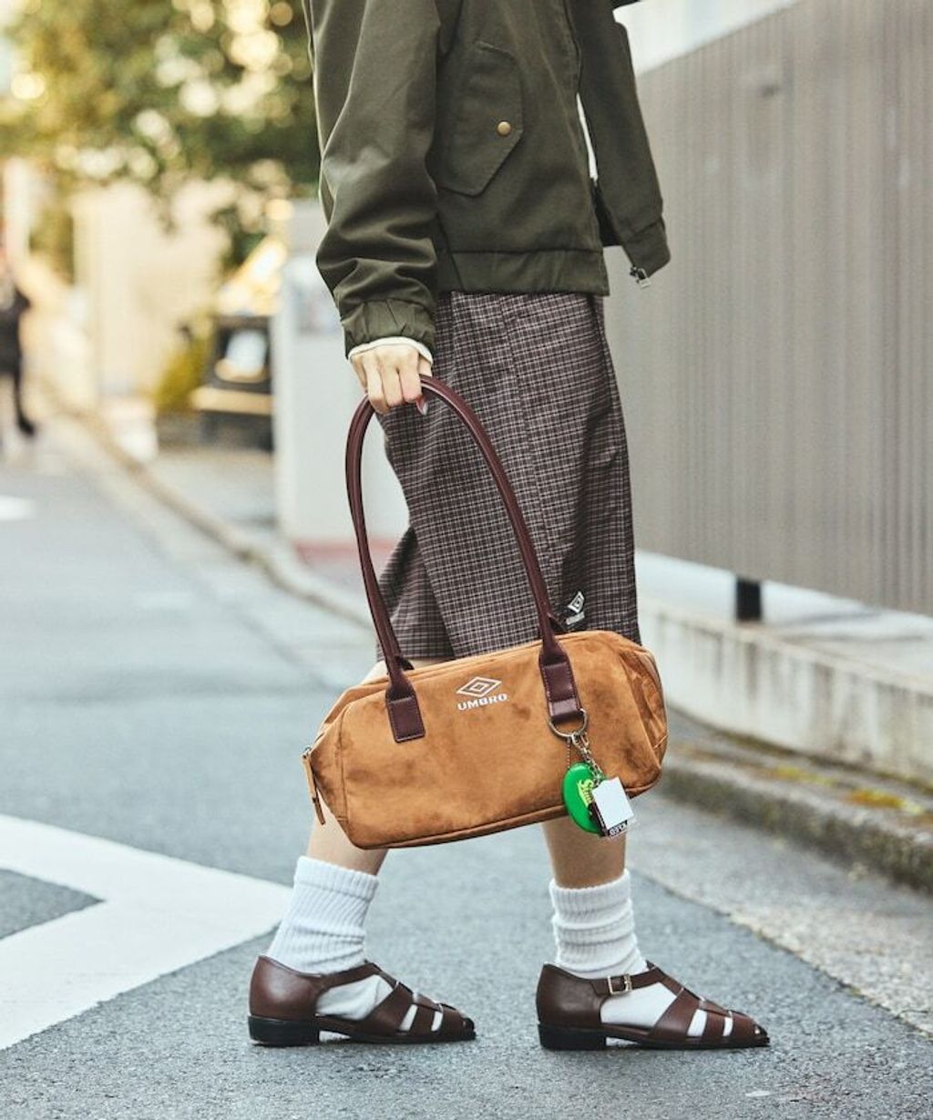 UMBRO × FREAKS STORE 刺繡Logo麂皮感波士頓包_14