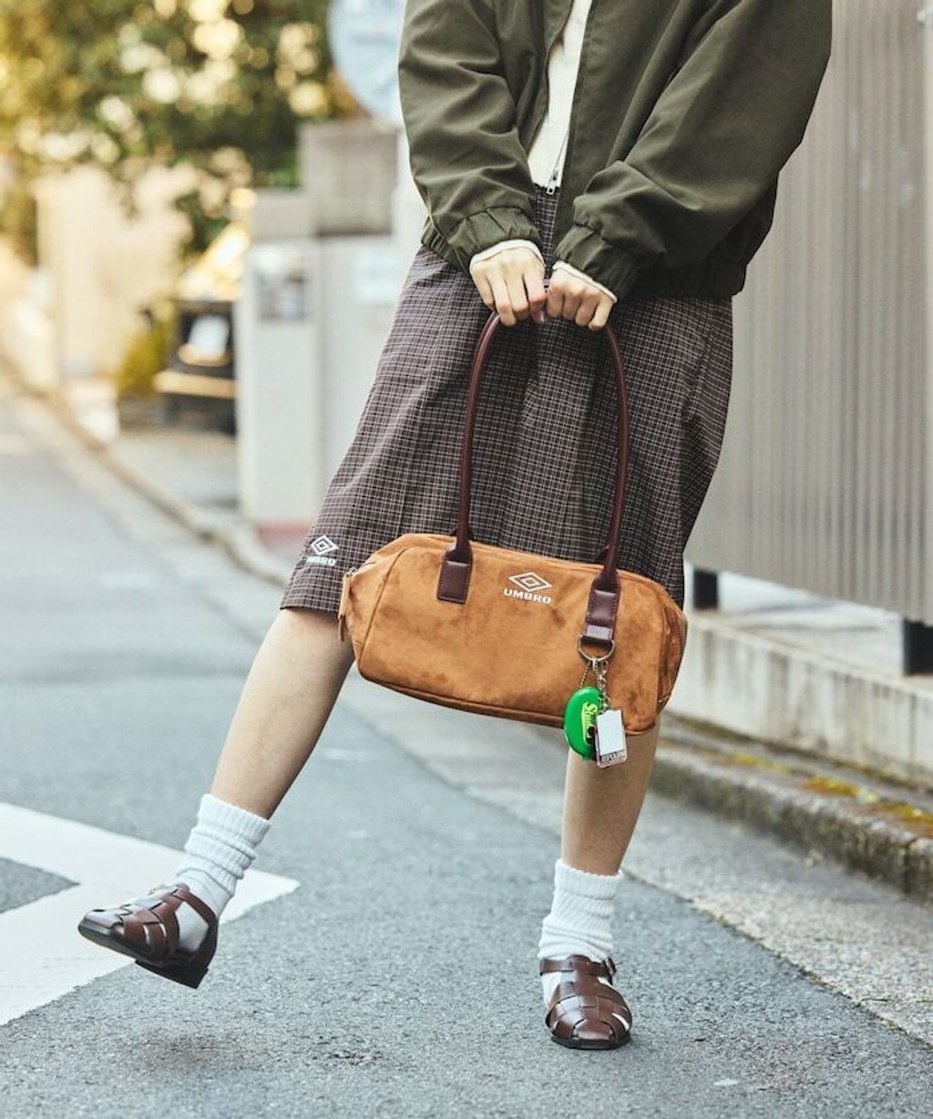 UMBRO × FREAKS STORE 刺繡Logo麂皮感波士頓包_11