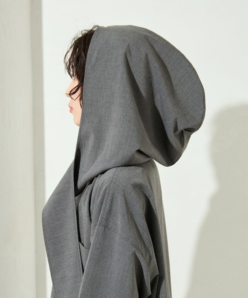 FREAKS STORE 設計感領結連帽長版襯衫_38