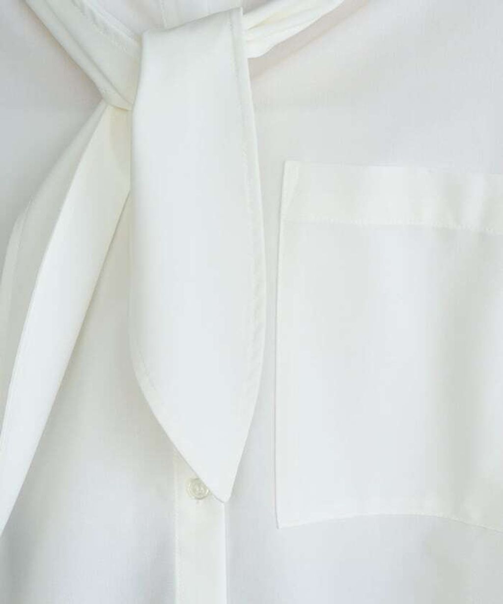 FREAKS STORE 設計感領結連帽長版襯衫_12