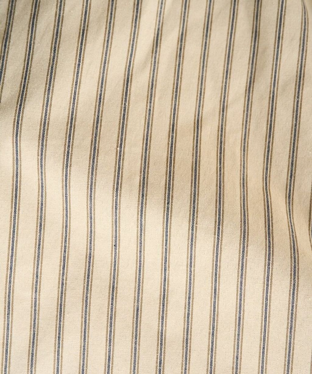 FREAKS STORE 日系感微寬鬆後綁帶編織條紋襯衫_15