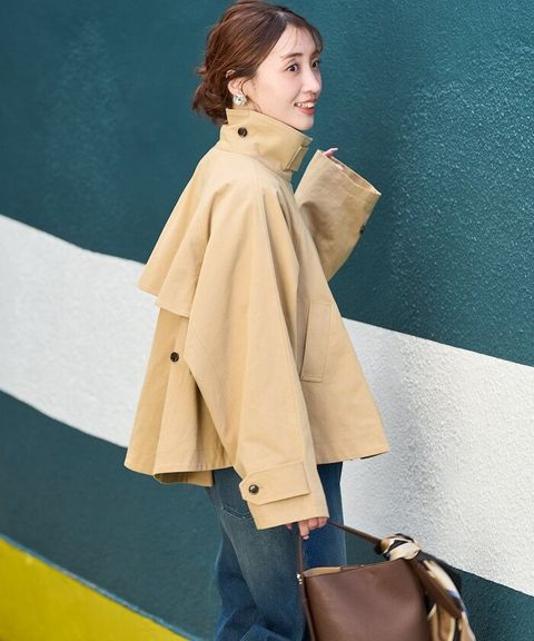 FREAKS STORE 短版傘擺廓型風衣_2