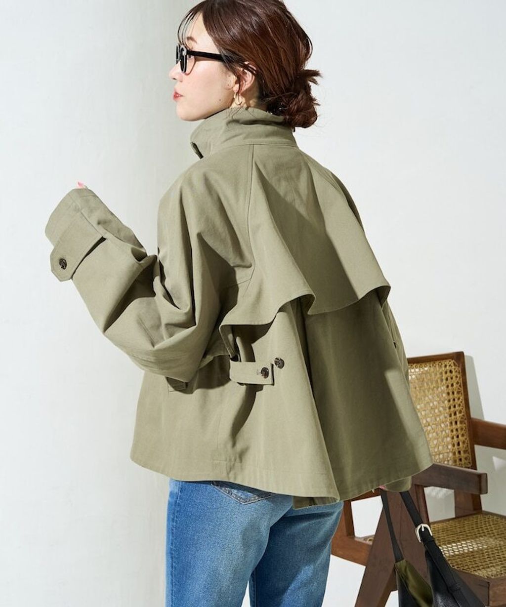 FREAKS STORE 短版傘擺廓型風衣_3