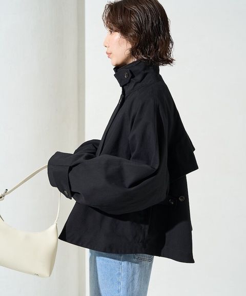 FREAKS STORE 短版傘擺廓型風衣_5