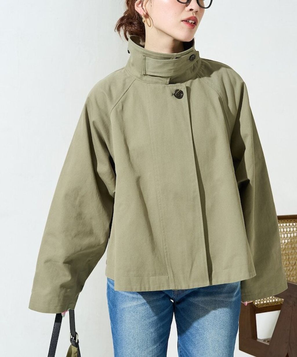 FREAKS STORE 短版傘擺廓型風衣_24