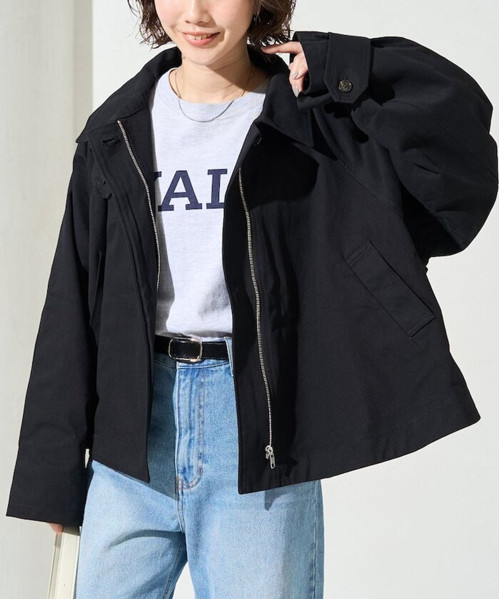 FREAKS STORE 短版傘擺廓型風衣_14