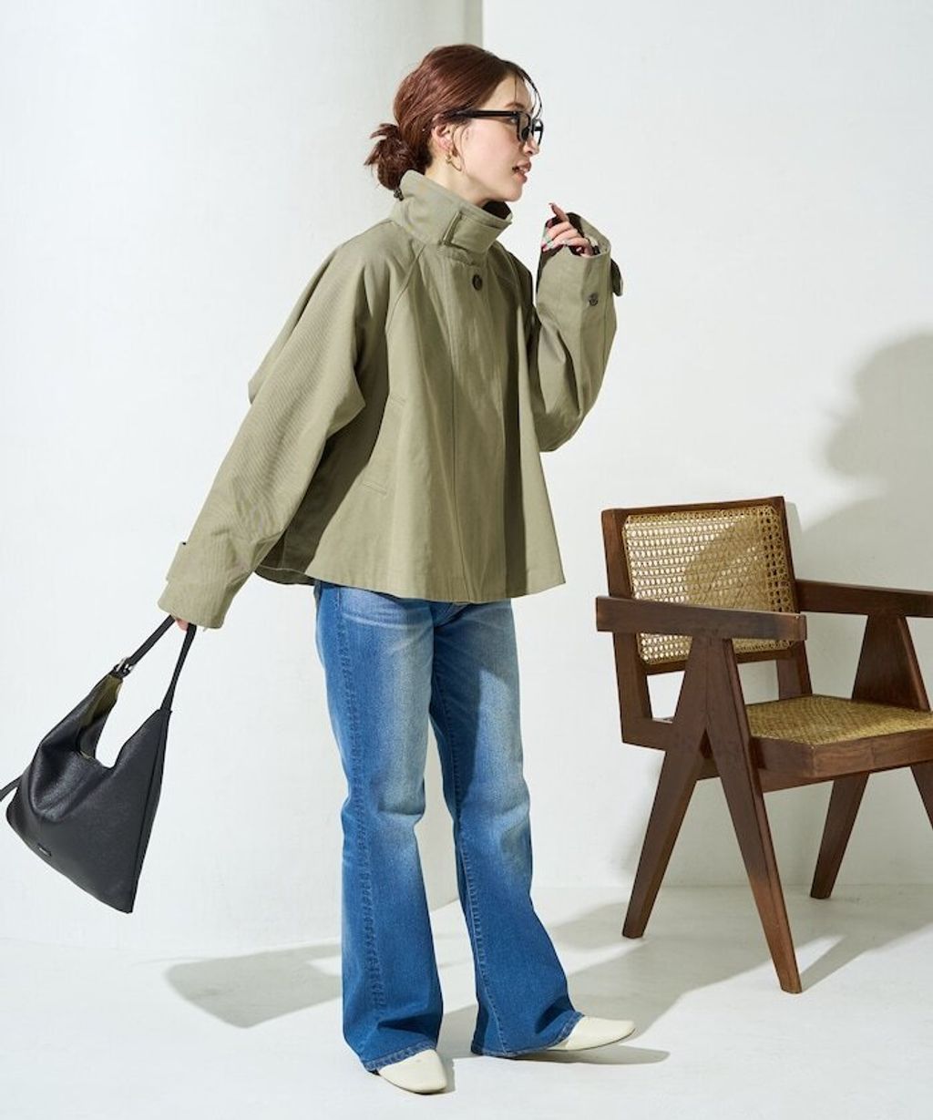 FREAKS STORE 短版傘擺廓型風衣_19