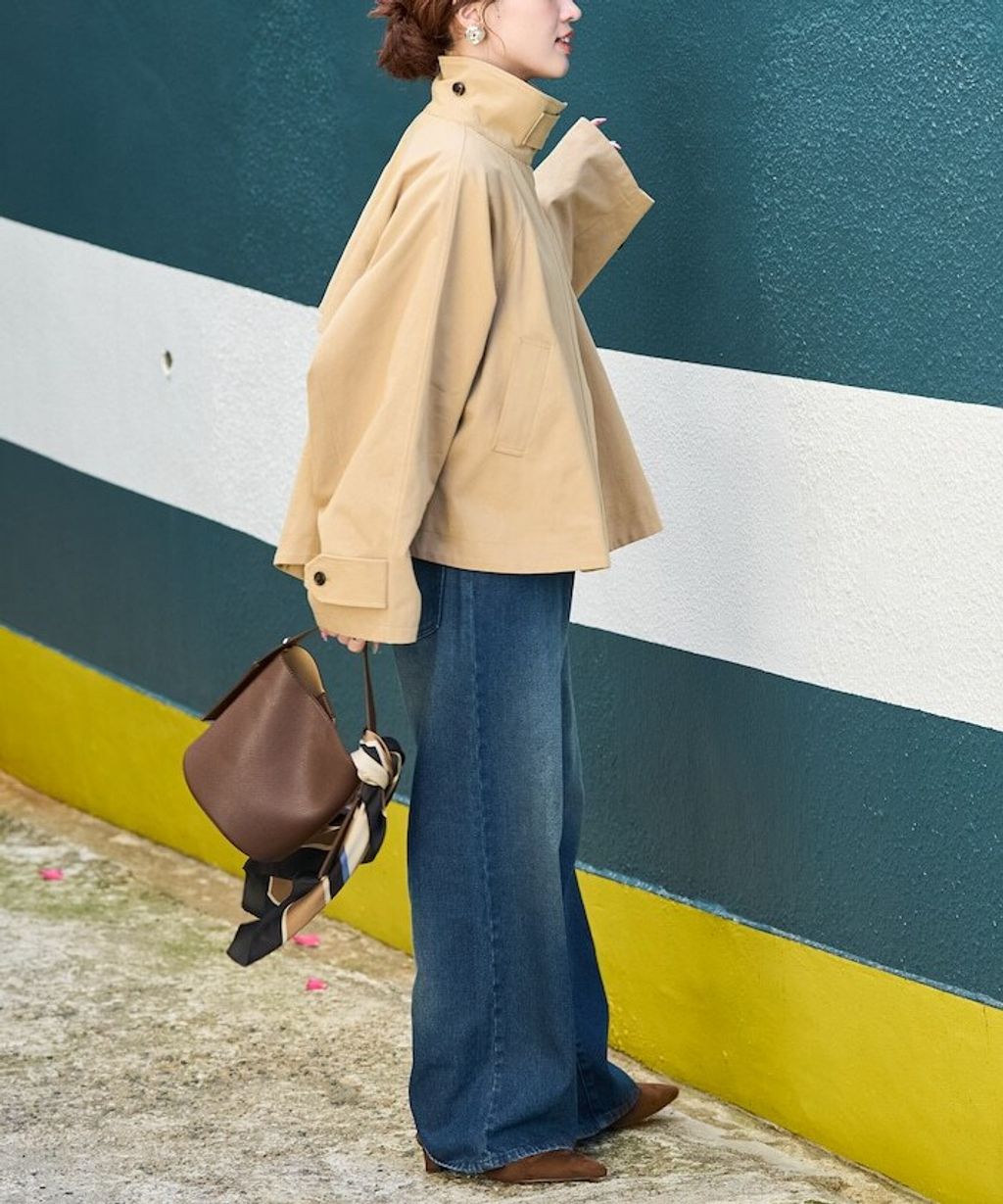 FREAKS STORE 短版傘擺廓型風衣_27