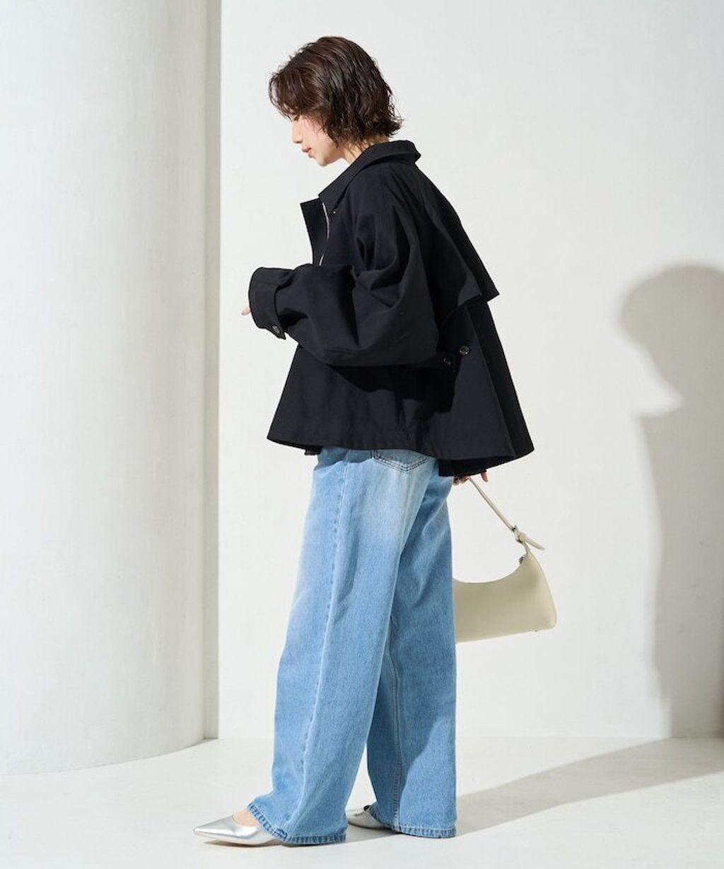 FREAKS STORE 短版傘擺廓型風衣_8