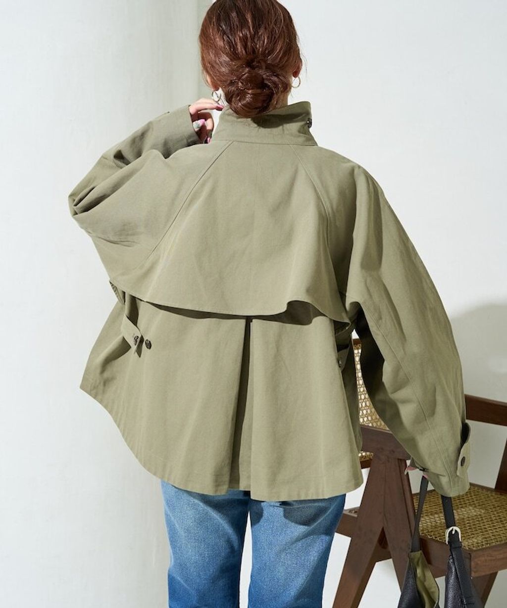 FREAKS STORE 短版傘擺廓型風衣_22
