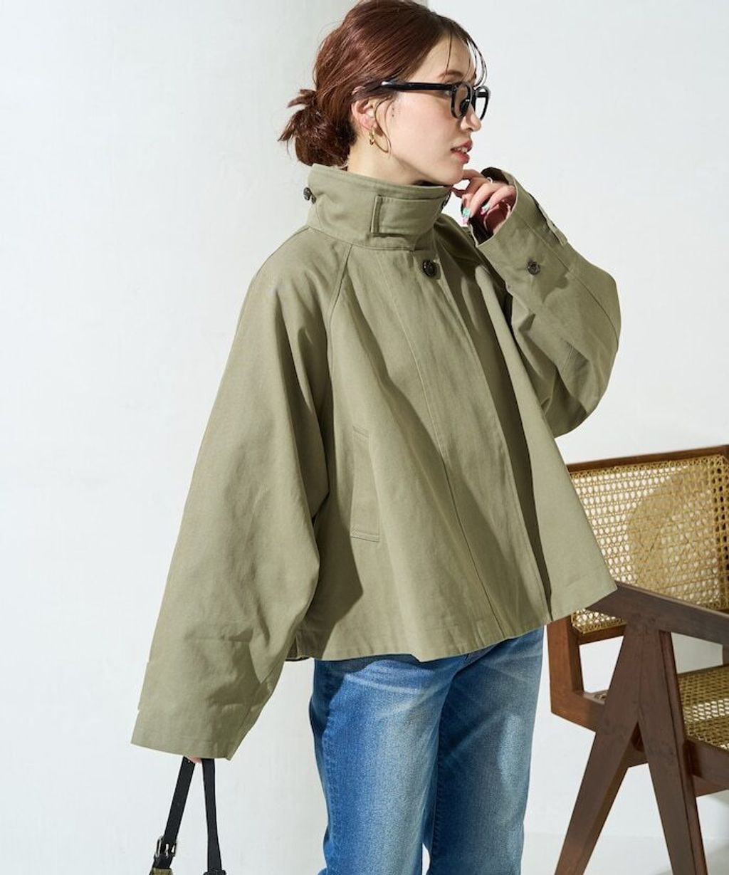 FREAKS STORE 短版傘擺廓型風衣_20