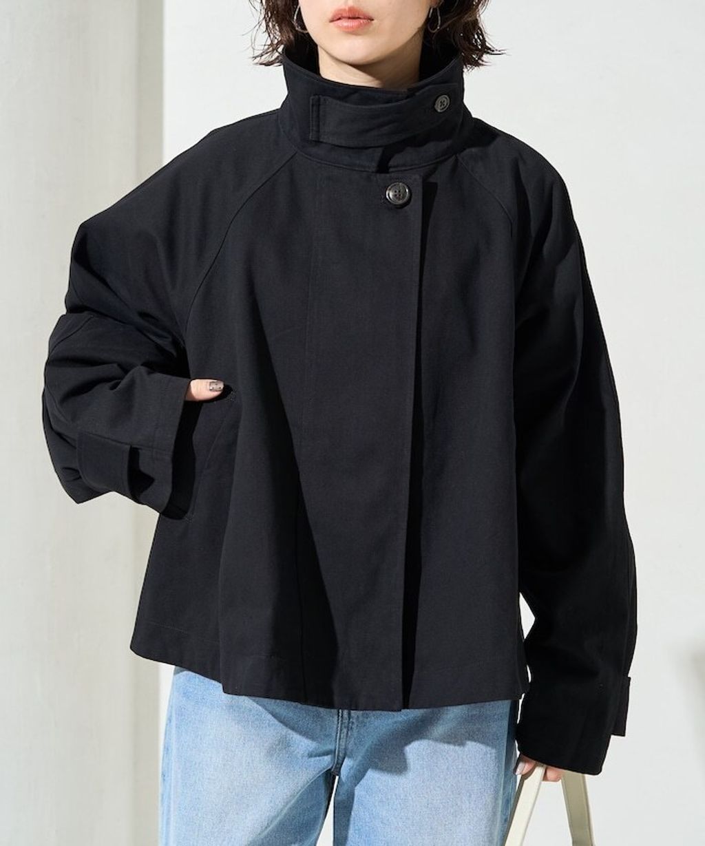 FREAKS STORE 短版傘擺廓型風衣_11