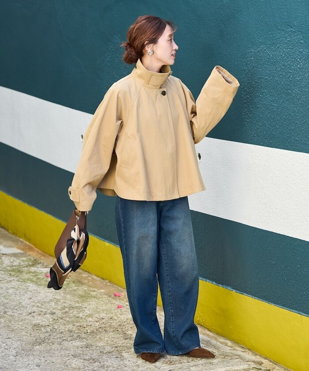 FREAKS STORE 短版傘擺廓型風衣_26