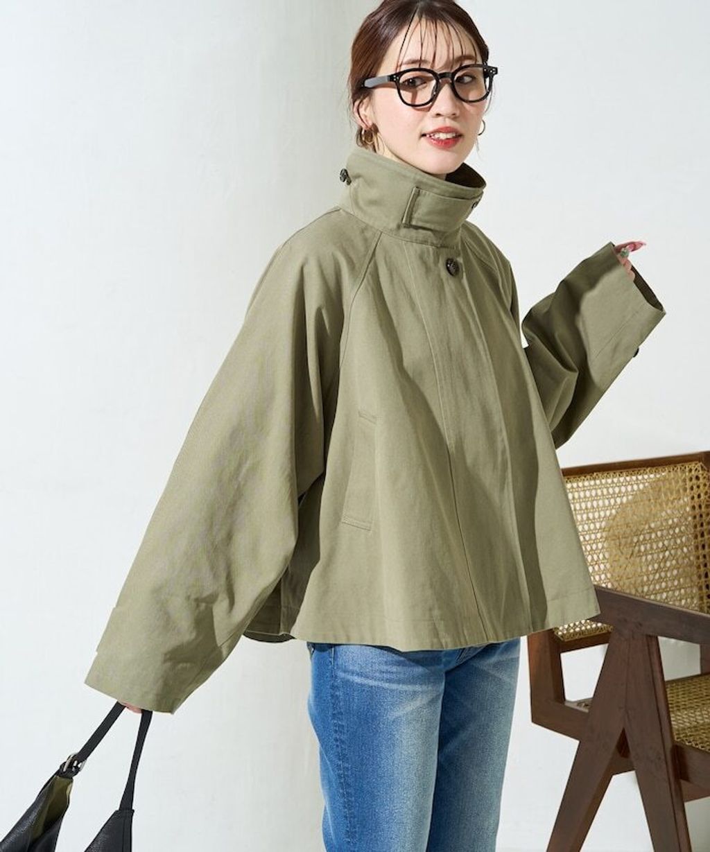 FREAKS STORE 短版傘擺廓型風衣_21