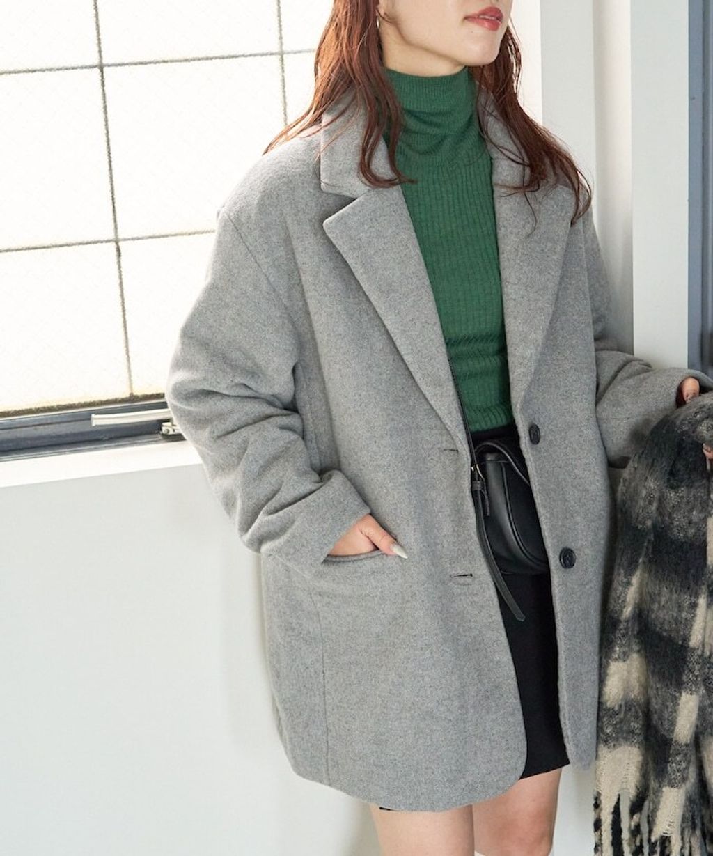 FREAKS STORE Melton質感雙面織休閒西裝大衣_11