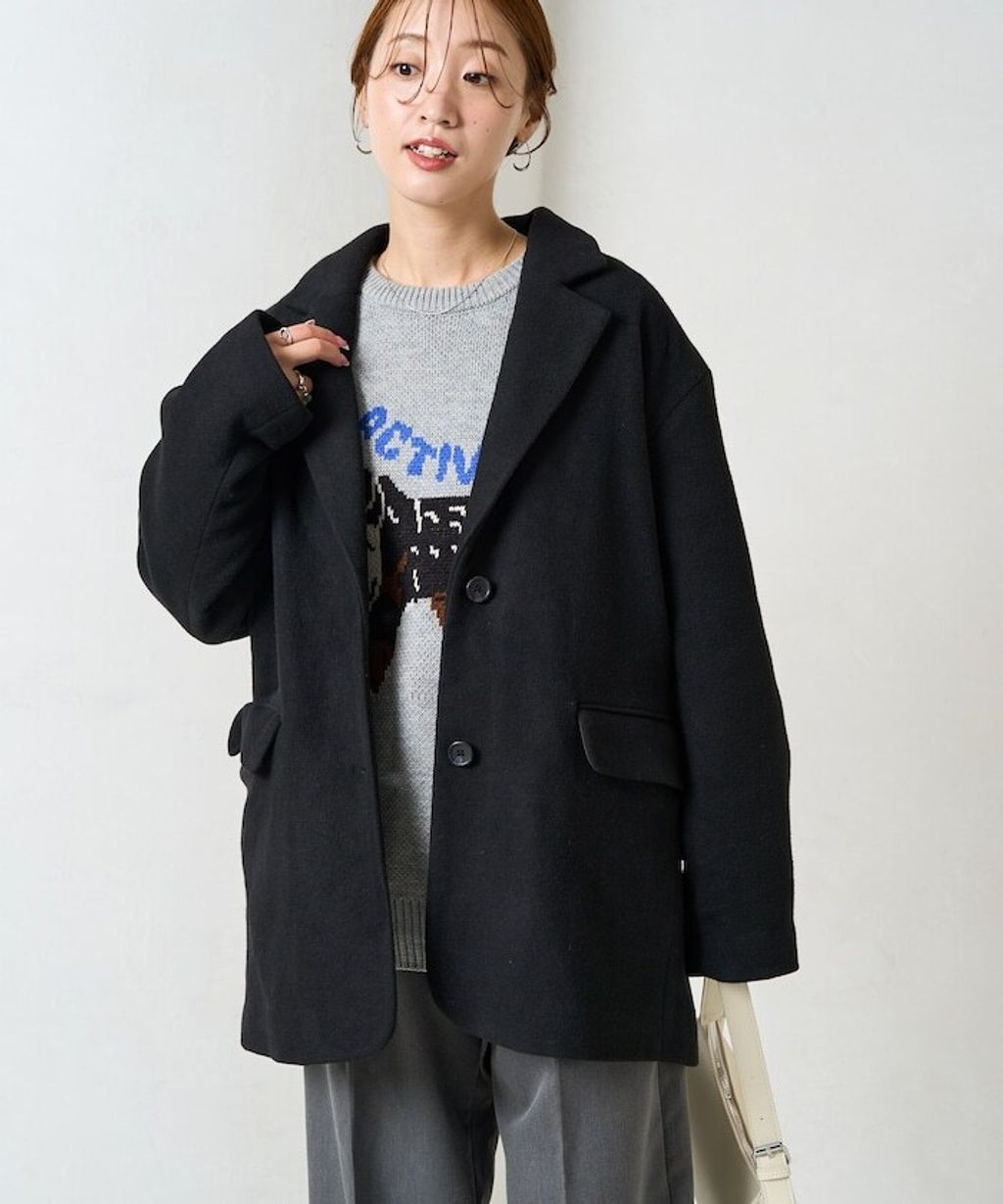 FREAKS STORE Melton質感雙面織休閒西裝大衣_36