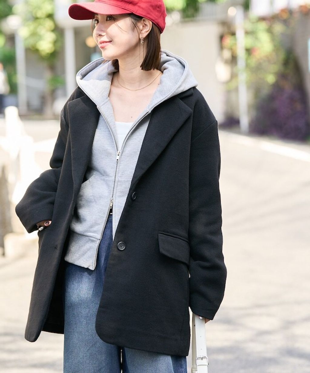 FREAKS STORE Melton質感雙面織休閒西裝大衣_34