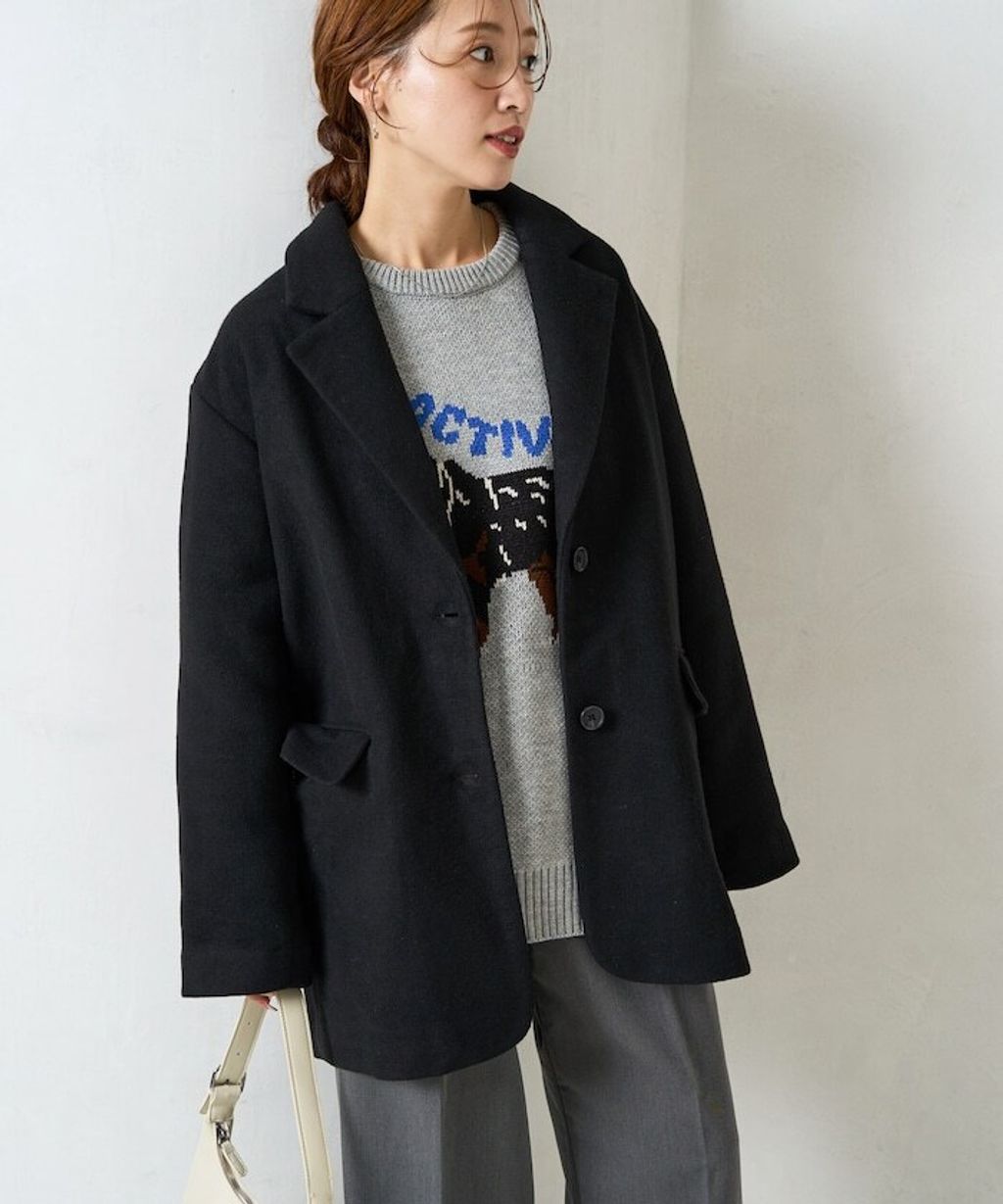 FREAKS STORE Melton質感雙面織休閒西裝大衣_35