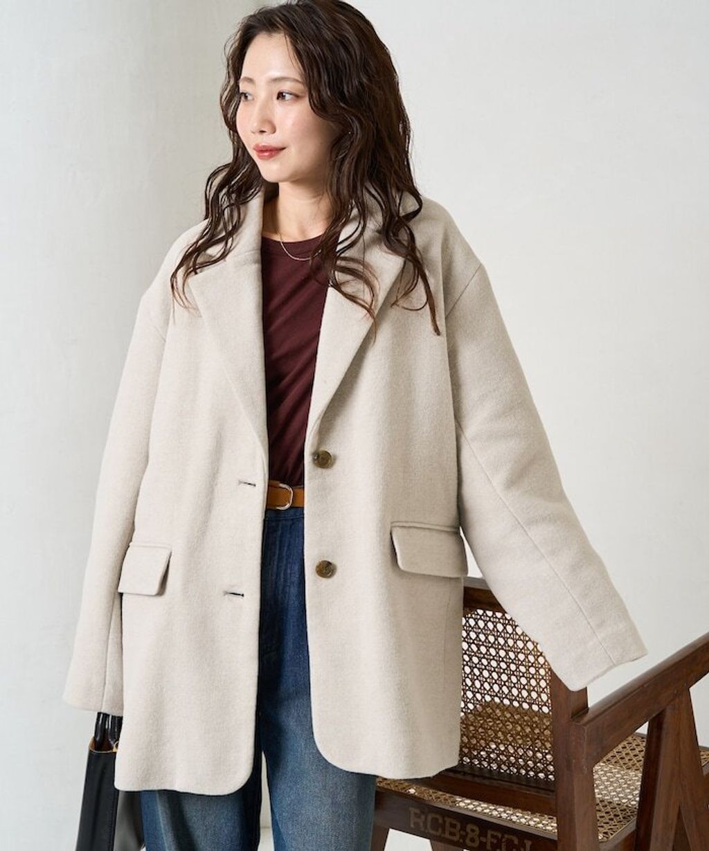 FREAKS STORE Melton質感雙面織休閒西裝大衣_22