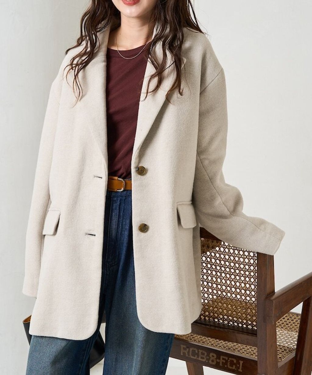 FREAKS STORE Melton質感雙面織休閒西裝大衣_21