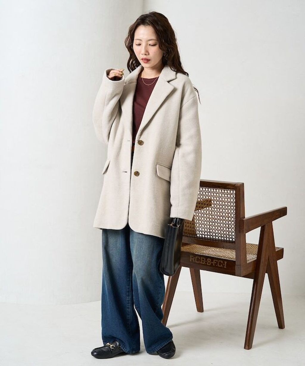 FREAKS STORE Melton質感雙面織休閒西裝大衣_23