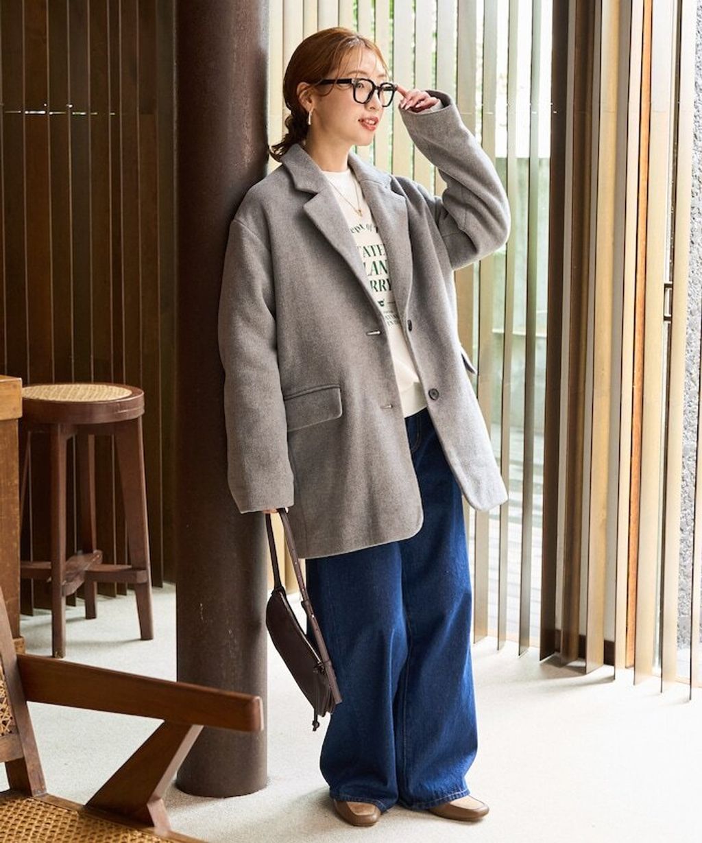 FREAKS STORE Melton質感雙面織休閒西裝大衣_13