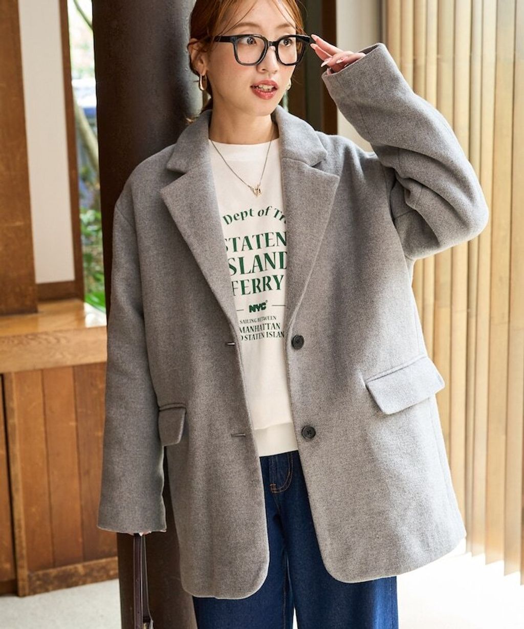 FREAKS STORE Melton質感雙面織休閒西裝大衣_12